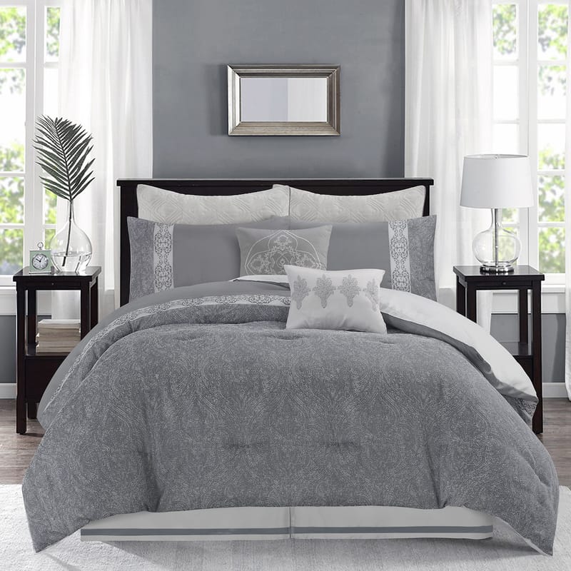 رهيف | مفرش 8 قطع, رمادي color-1