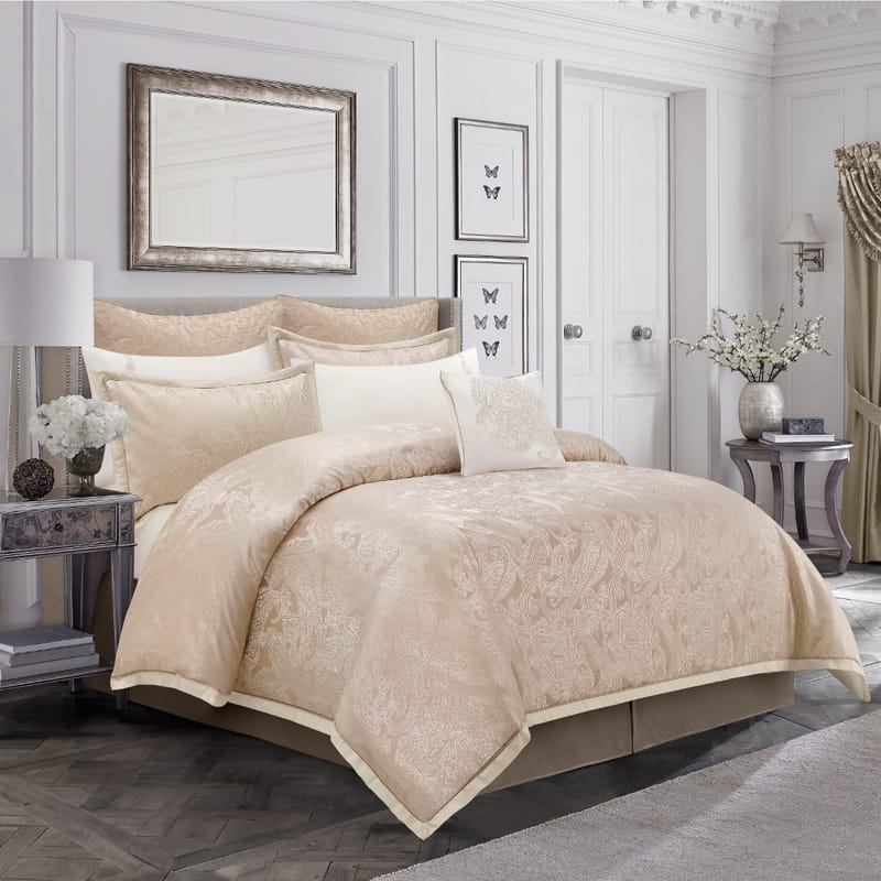 رصافة مفرش صيفي بيج 10 قطع, بيج color-9