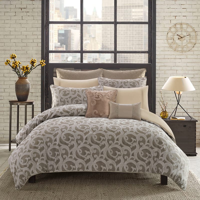 رافينا | مفرش 10 قطع, رمادي color-1