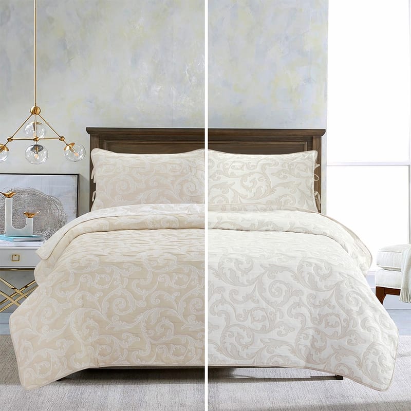 renad beige summer quilt set 3 pieces