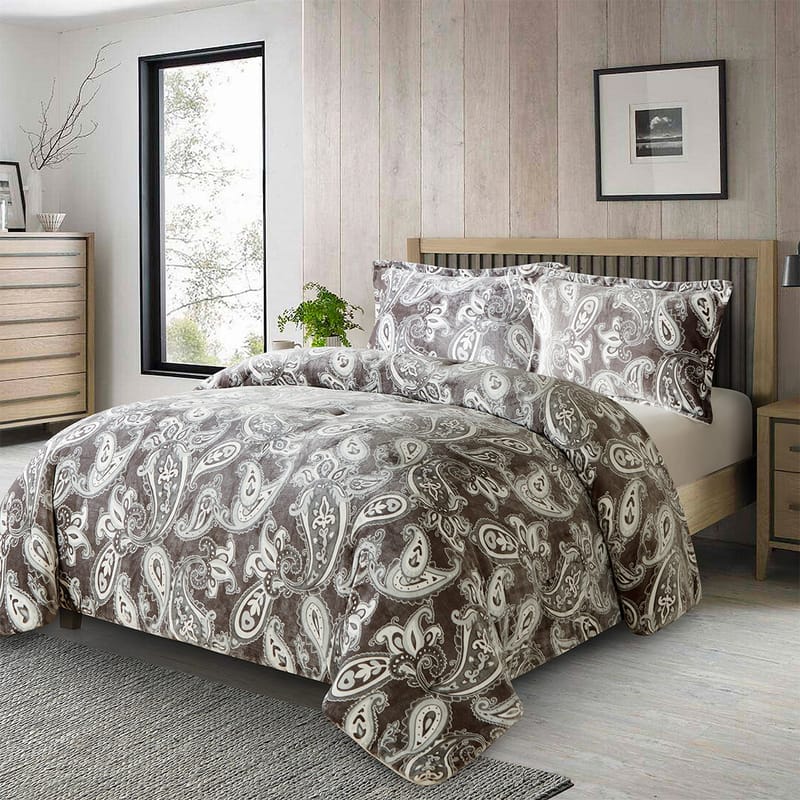 رونان | مفرش شتوي 3 قطع, رمادي color-1