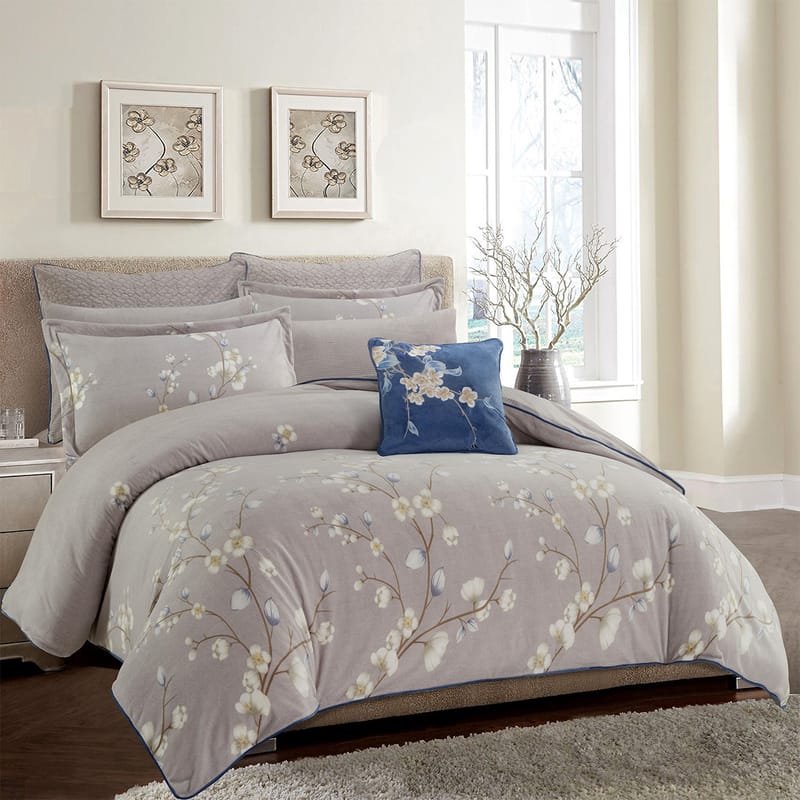 سيلينا | مفرش شتوي 9 قطع, زهري color-1