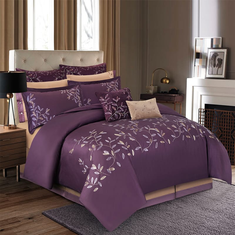 شذا | مفرش 11 قطعة, بنفسجي color-1