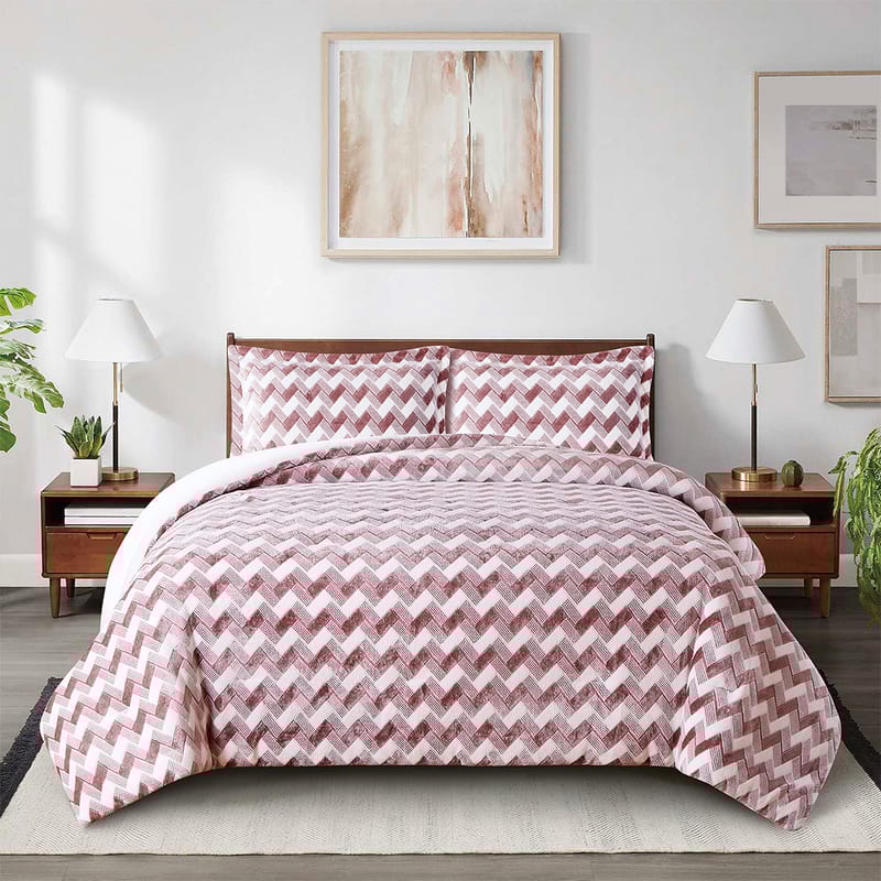 سدو زهري | مفرش شتوي 3 قطع, زهري color-2