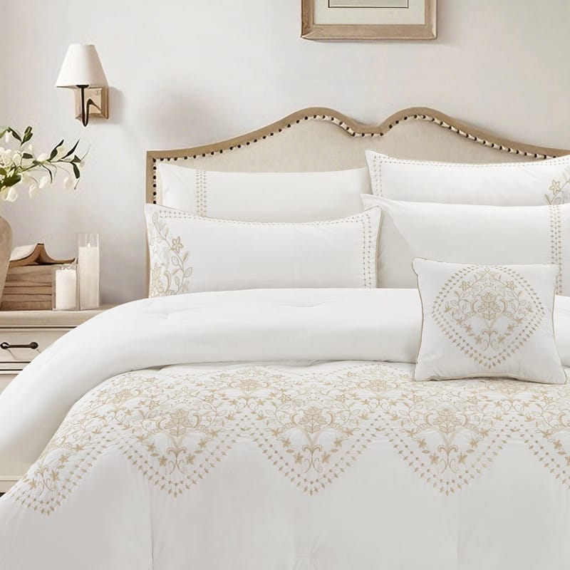 تهاويل | مفرش 7 قطع, أبيض color-11