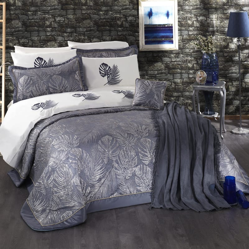 تروبيكال | طقم لحاف عرايسي 11 قطعة, أزرق color-1