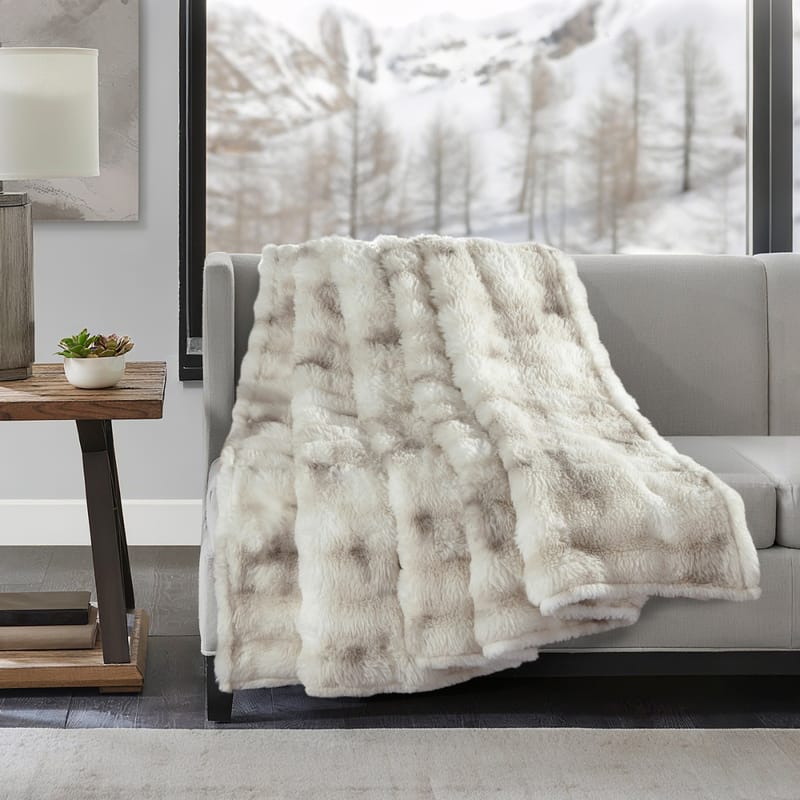 سحاب بطانية شتوية فرو ناعم ثقيلة - كرز لنن
