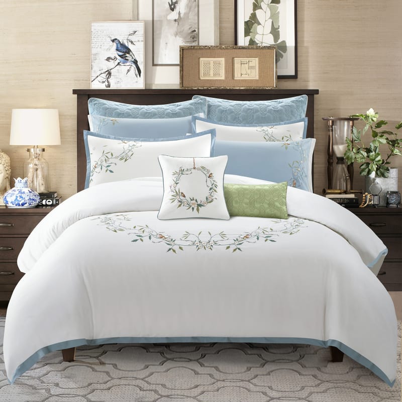 وسام | مفرش 10 قطع, أبيض مطفي color-1