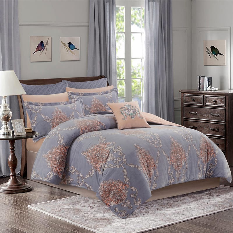 يولينا | مفرش شتوي 9 قطع, رمادي color-1