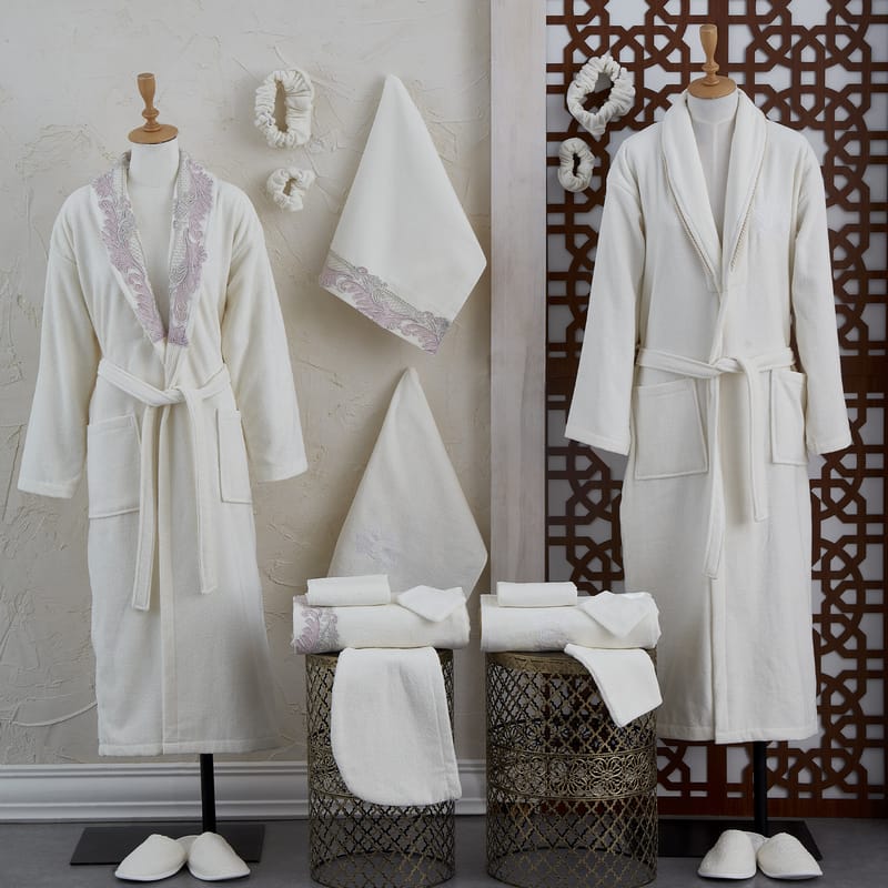 Amorina Bathrobe Set 20 Pcs CRM/CRM Karazlinen Bedding