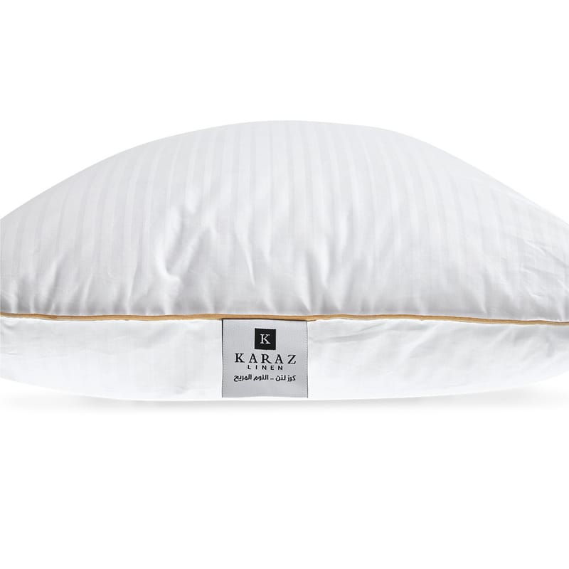 Buy STRIPED DOWN SOFT PILLOW of New Arrival from karaz linen online and get a exulde brand with colour White