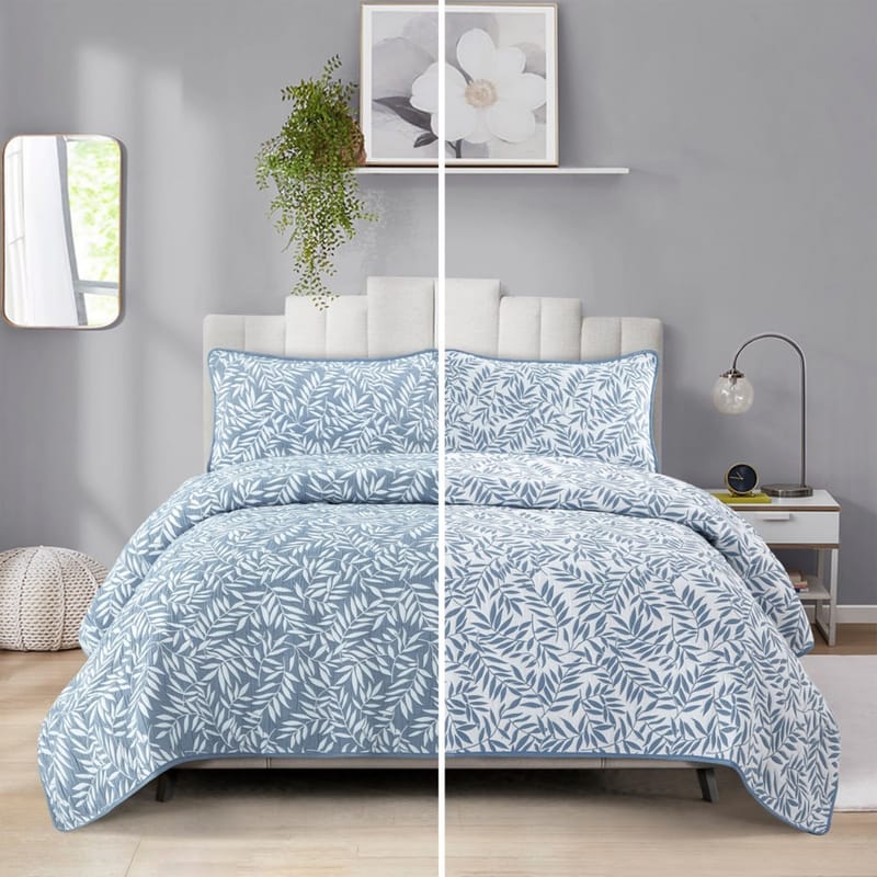 Buy Oleander Blue |3Pcs Quilt Set of Sale from karaz linen online and get a exulde brand with colour