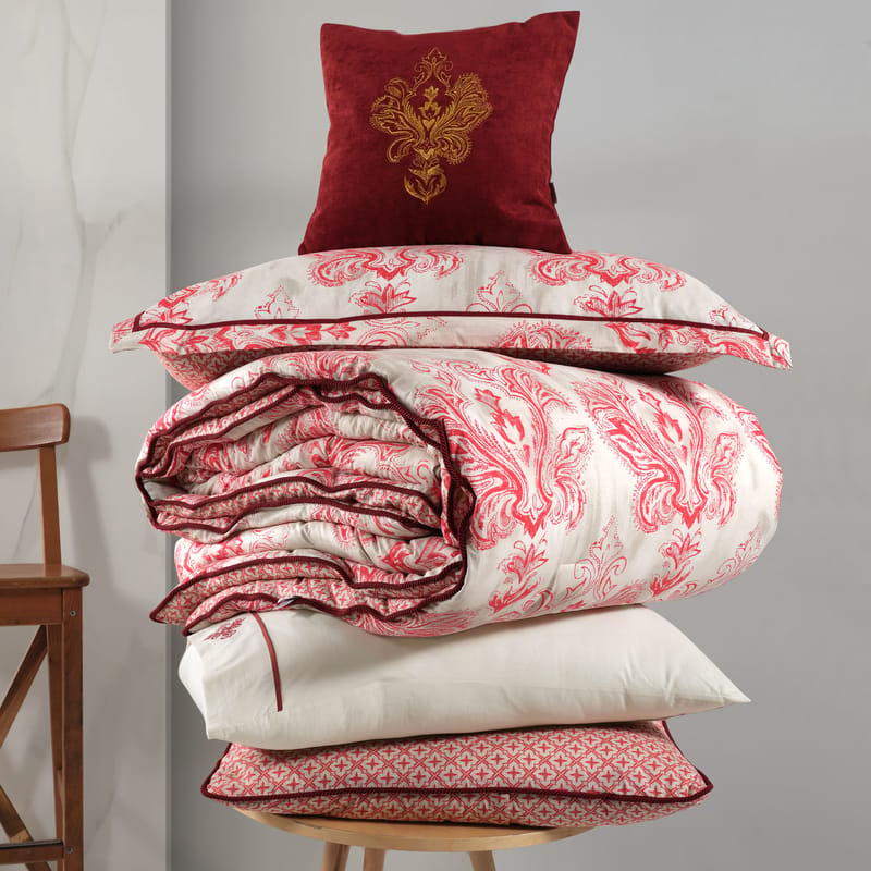 Buy Scarlet 9 Pieces Comforter Set of Sale from karaz linen online and get a exulde brand with colour
